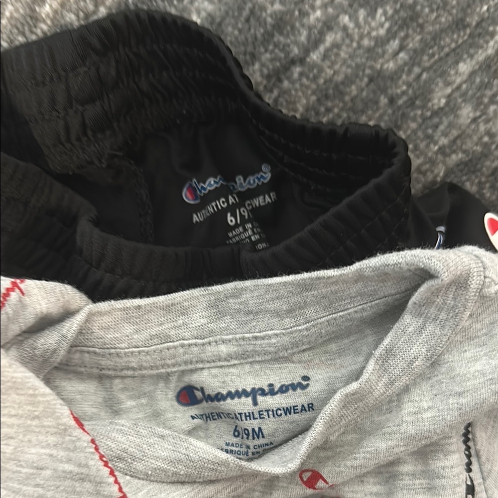 Champion Kids Gray Tee and Black Shorts Set - Picture 3 of 3